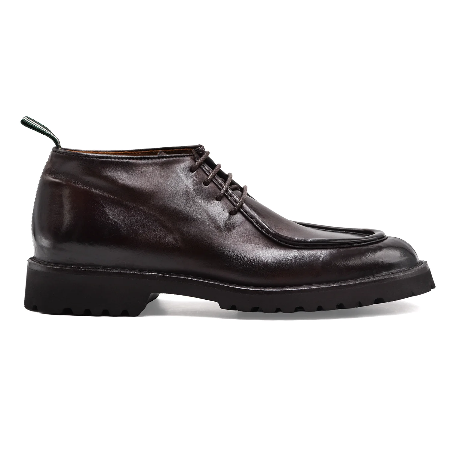 Allacciata Green George Uomo Norvegese Pelle Maremma Marrone - immagine 2