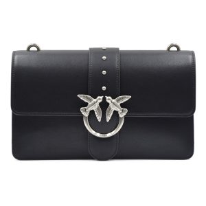 Borsa Pinko Love One Classic Donna Stile Iconico Logo Silver