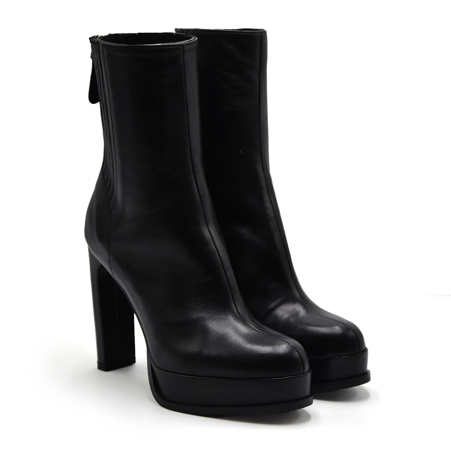 Stivaletti Donna Chantal 1962 Nero Tacco Alto Plateau Grintoso - immagine 3