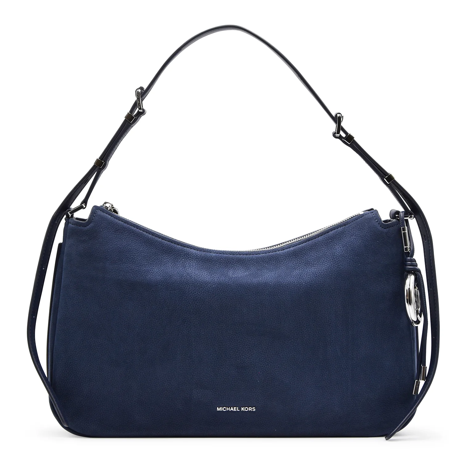 Borsa Donna Michael Kors Nolita Media Nabuk Blu Con Tracolla - immagine 2