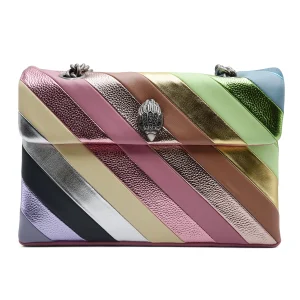 Borsa Donna Kurt Geiger Kensington Multicolor Tracolla Metallo