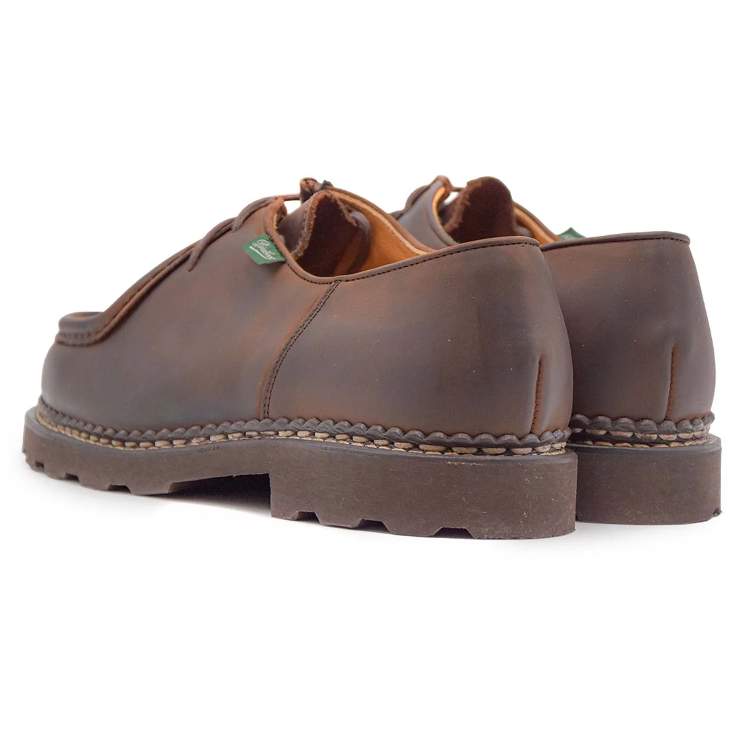 Stringata Paraboot Pelle Marrone Uomo A Costruzione Norvegese - immagine 6