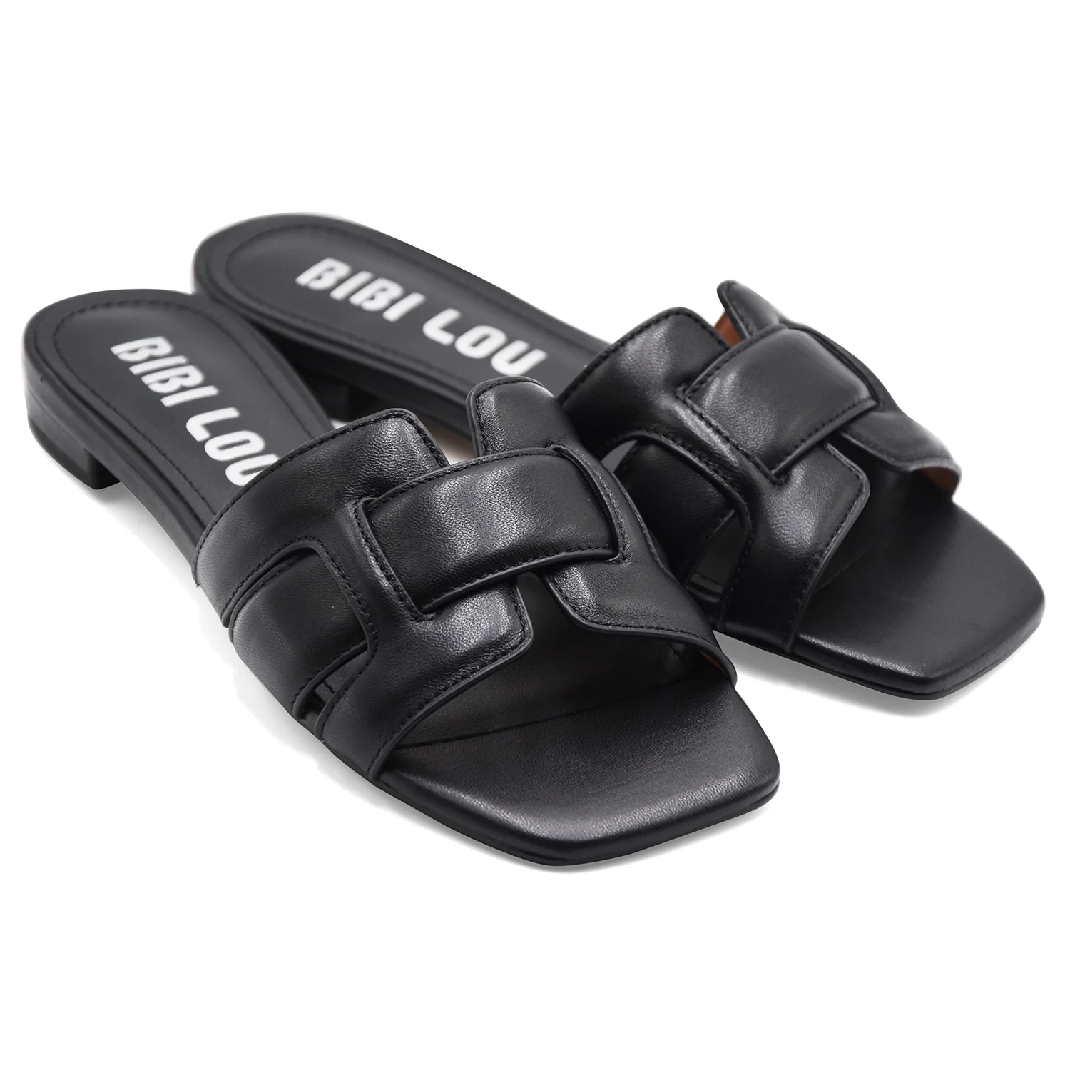 Sandali Bibi Lou Donna Holly Flat Nero Interamente Morbida Pelle - immagine 3