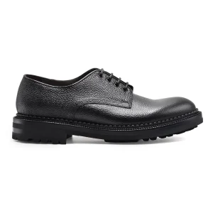 Allacciata Derby Green George Scotch Uomo Nero Pelle Martellata