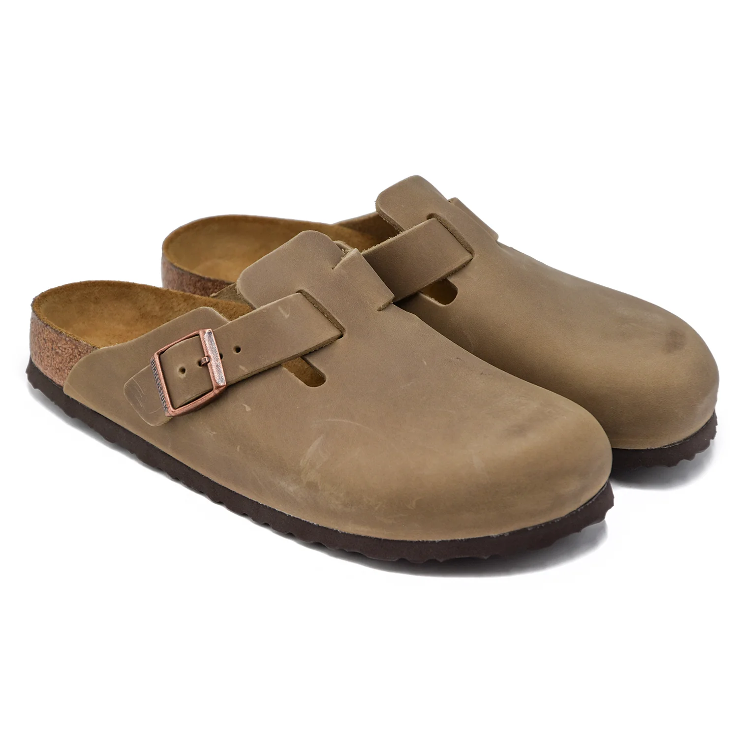 Birkenstock Sabot Boston Tabacco Brown Dal Finish Oliato Uomo - immagine 3