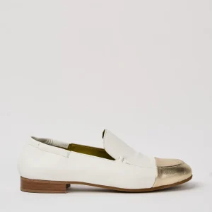 Tre Emme Mocassino Bianco+platino Donna