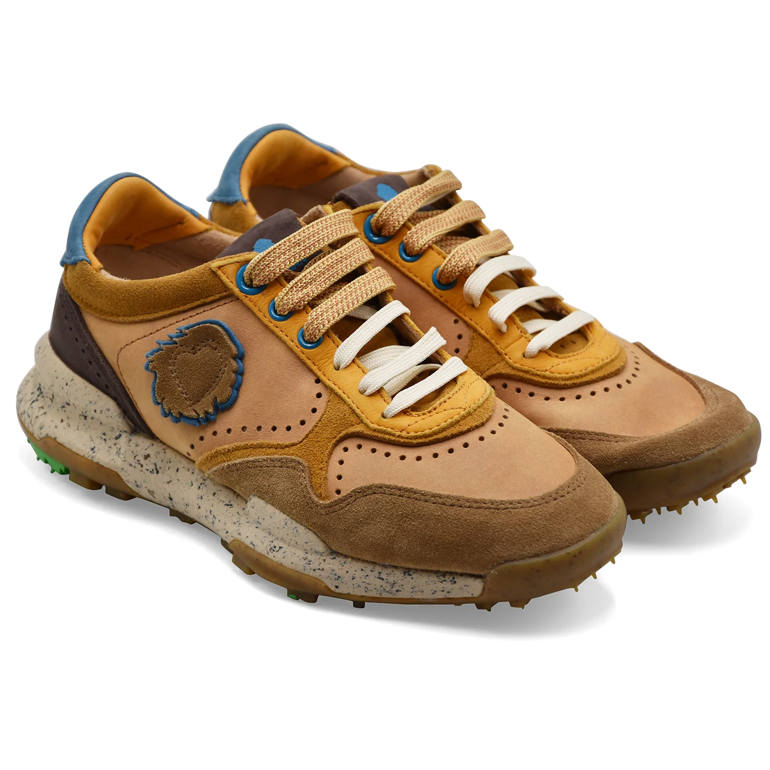 Sneakers Satorisan Uomo Chacrona Giallo Vera Pelle Scamosciata - immagine 3