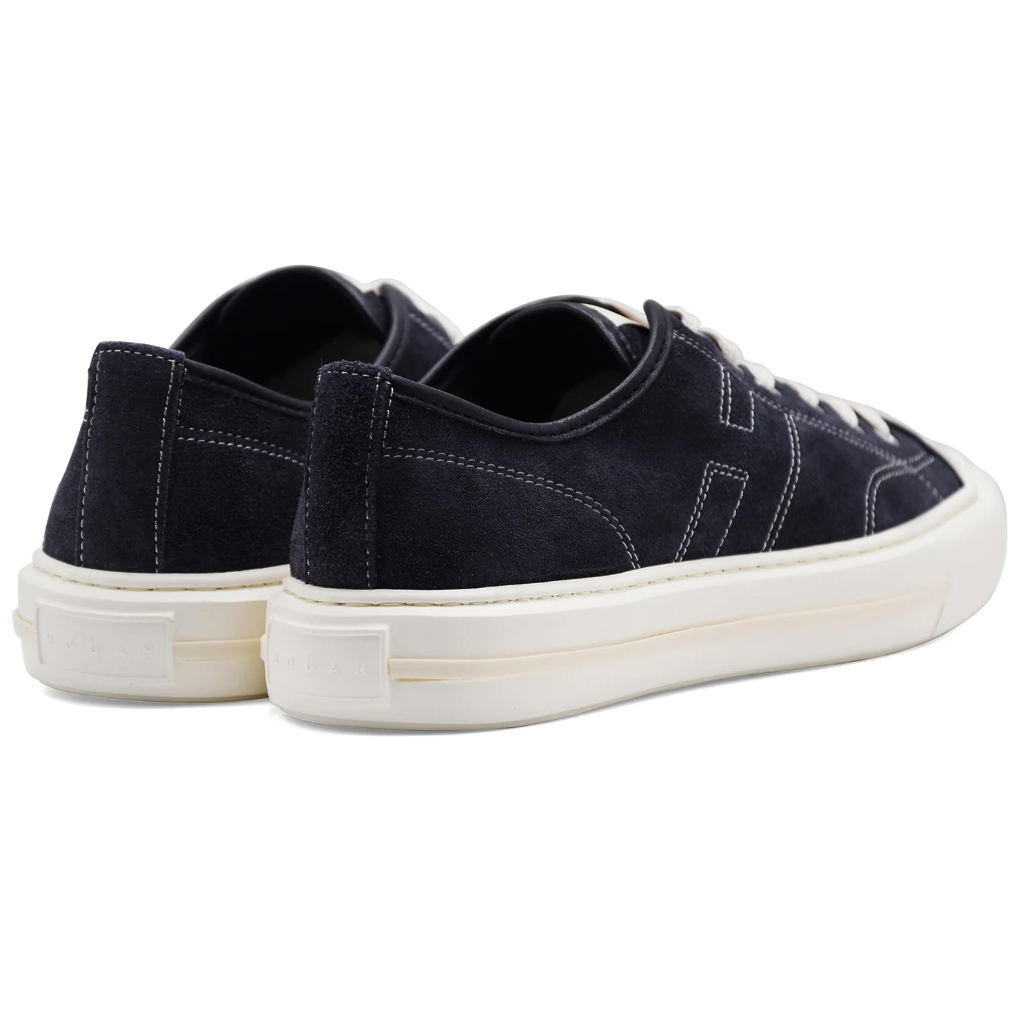 Sneakers Hogan Uomo H691 Pelle Scamosciata Blu Suola In Gomma - immagine 6