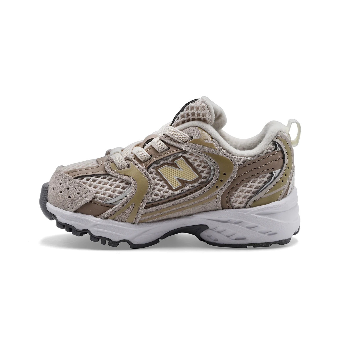 Sneakers New Balance Kids 530 Bungee Lace Linen Con Stoneware - immagine 3