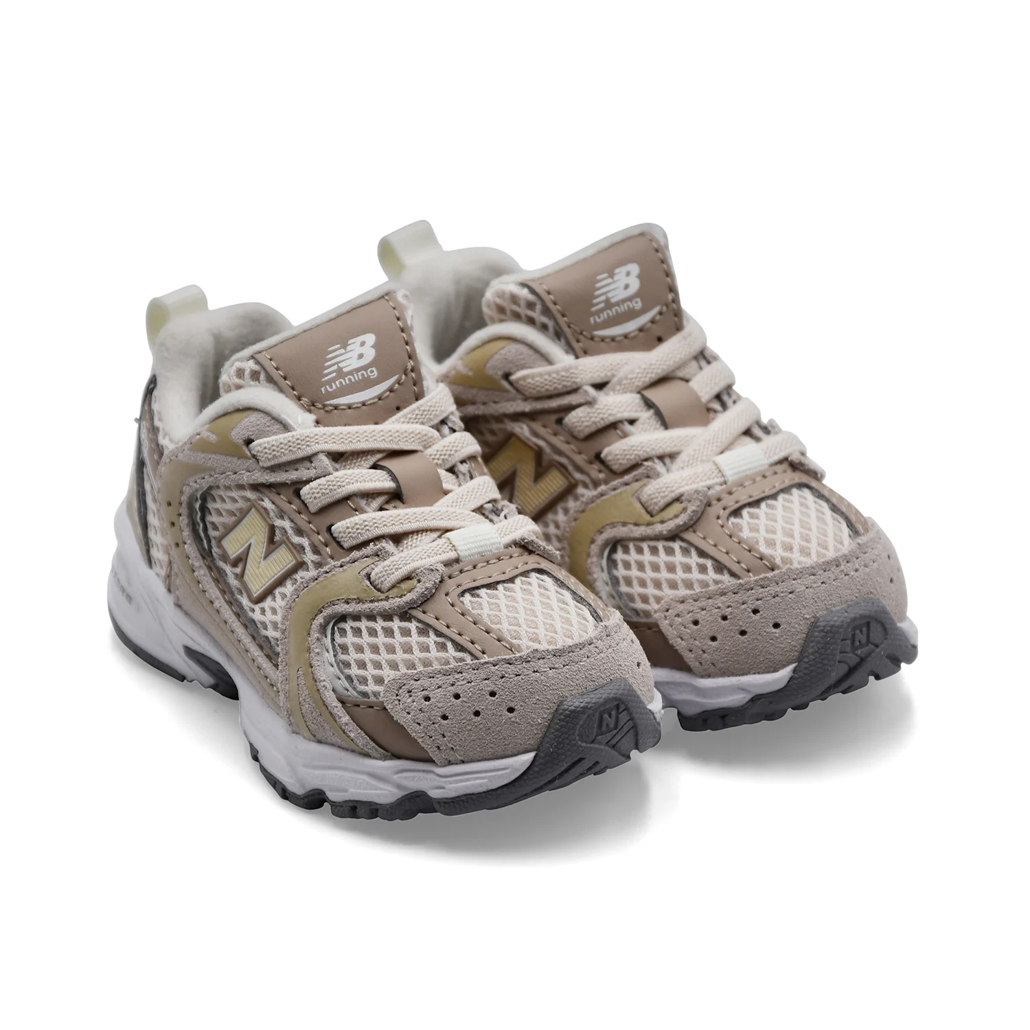Sneakers New Balance Kids 530 Bungee Lace Linen Con Stoneware - immagine 4