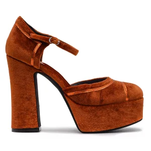 Décolleté Donna Jeffrey Campbell Arancio Donna Tacco A Colonna