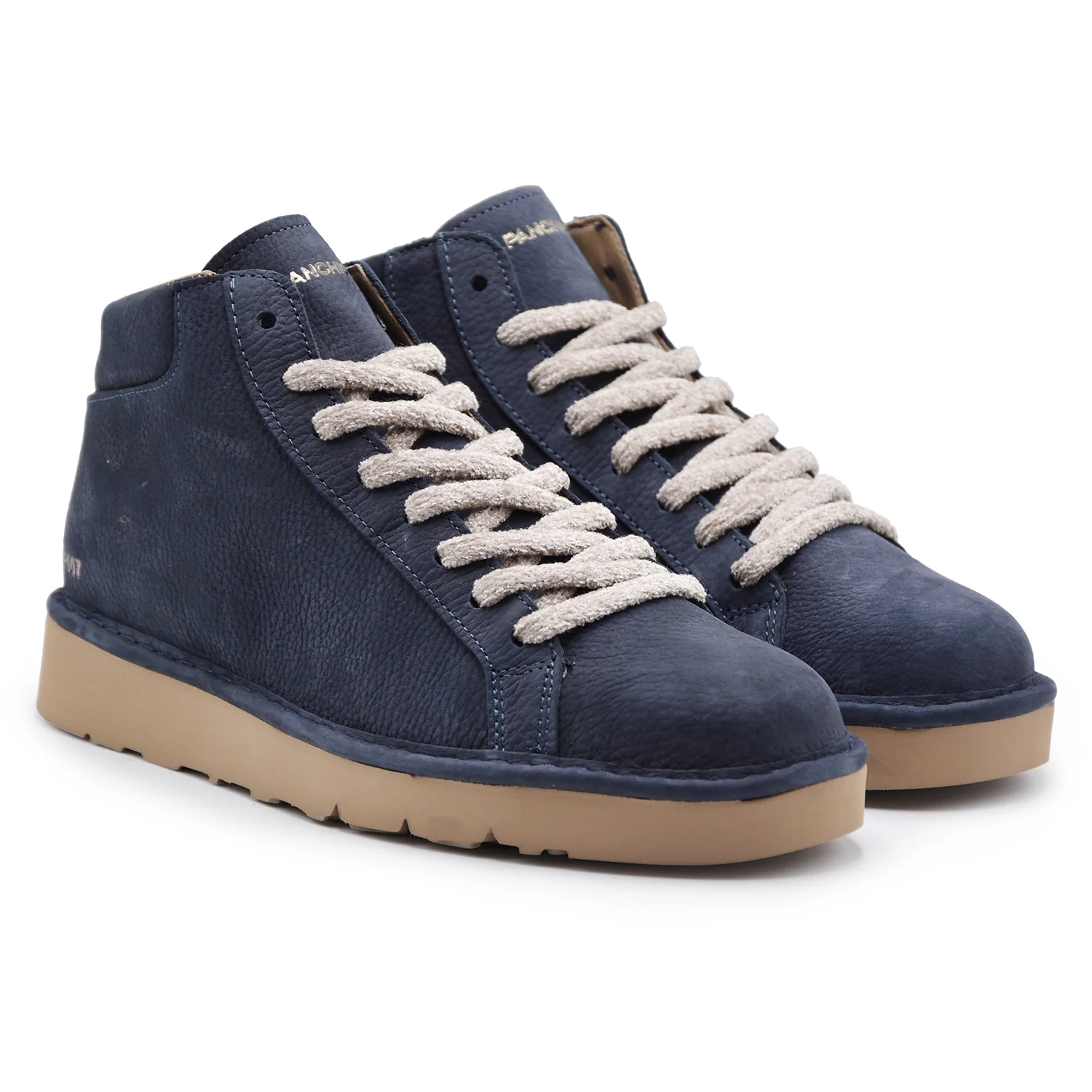 Polacchini Panchic Uomo P007 ANKLE BOOT Nubuck Blu Made In Italy - immagine 3