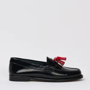 Tre Emme Mocassino Nero+panna Donna