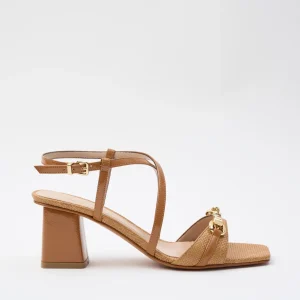 Albano Sandalo Cuoio/acc.platino Donna