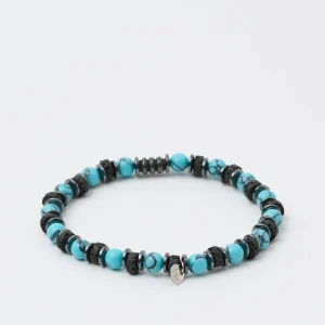 Tre Emme Bracciali Nero/turchese Uomo