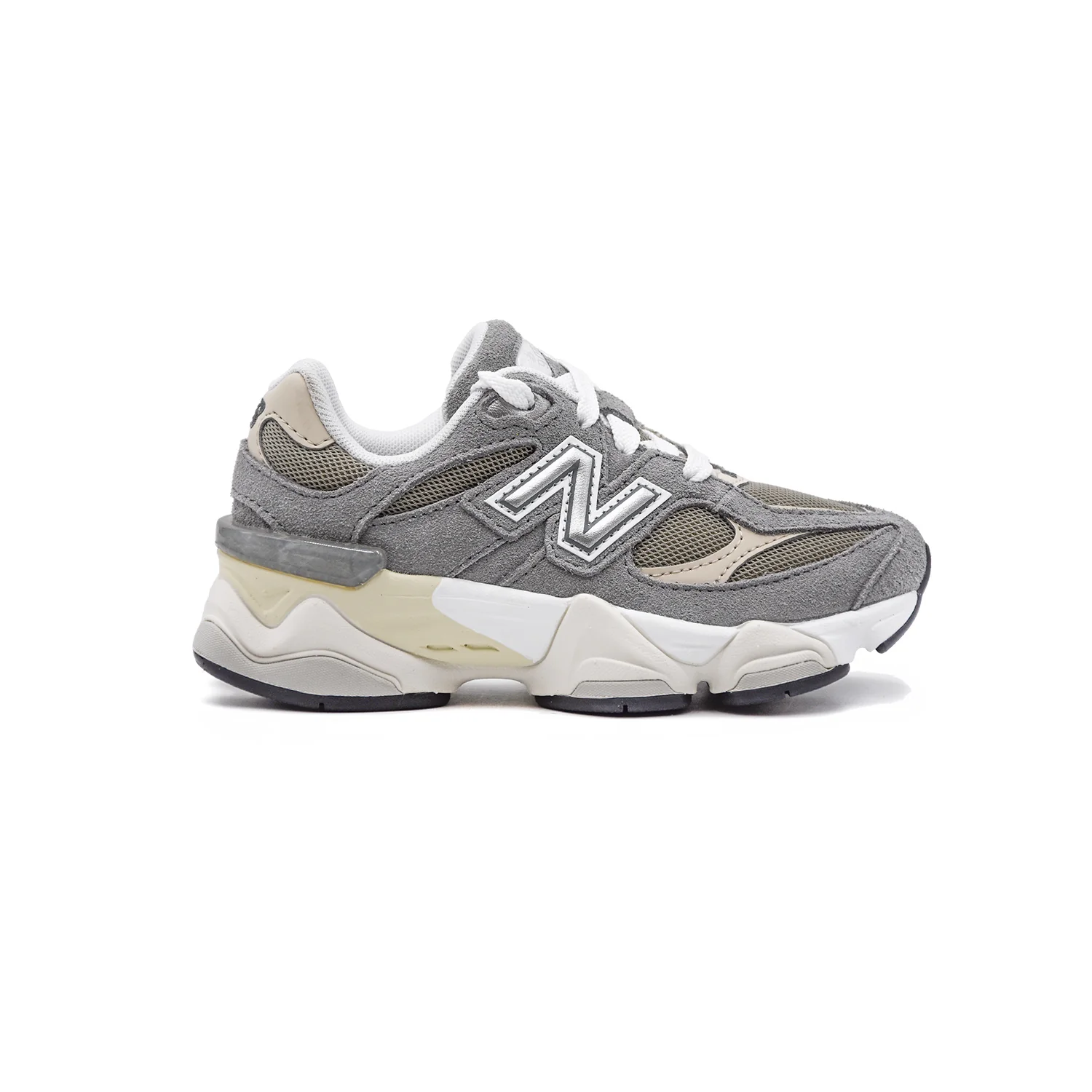 New Balance 9060 Grigio Bambino Sneakers Suola Motivo A Rombi - immagine 2