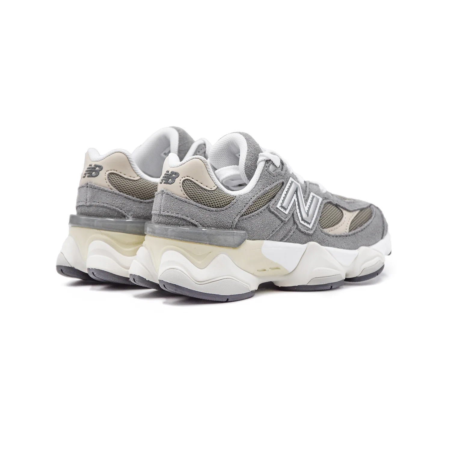 New Balance 9060 Grigio Bambino Sneakers Suola Motivo A Rombi - immagine 4