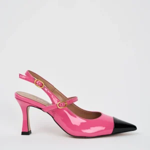 Tre Emme Slingback Fuxia+nero Donna