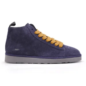 Polacchini Panchic Uomo P001 Pelle Scamosciata Blu Stile Iconico