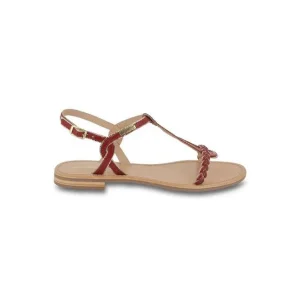 LES TROPEZIENNES sandali donna bassi in pelle HAPPY