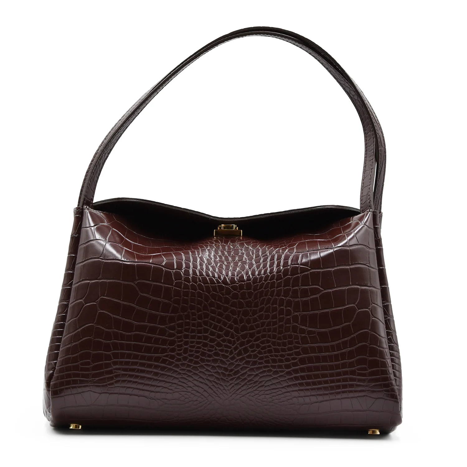 Borsa Donna THEMOIRè Eudora Croco Ebony Vegan Stile Grintoso - immagine 2