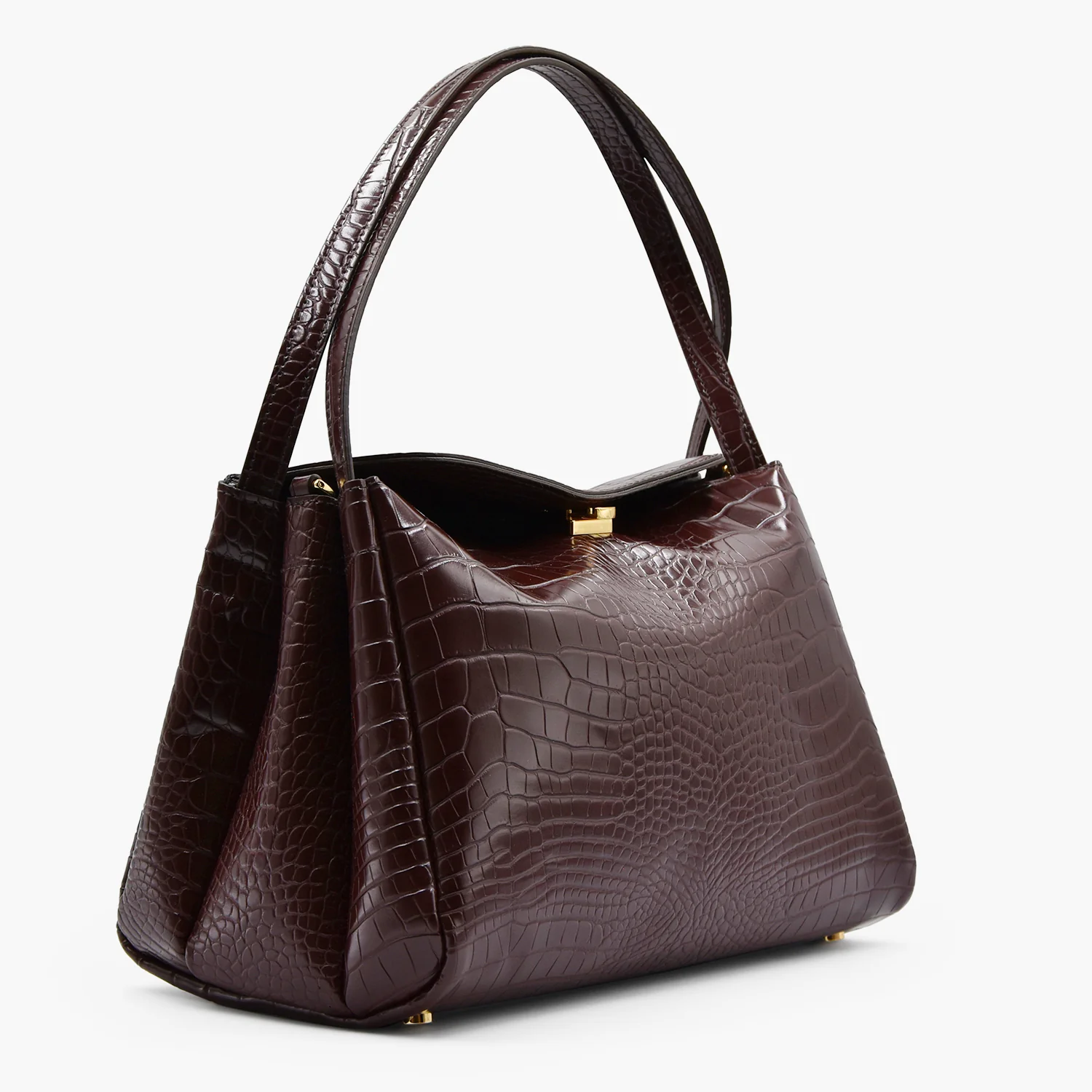 Borsa Donna THEMOIRè Eudora Croco Ebony Vegan Stile Grintoso - immagine 3