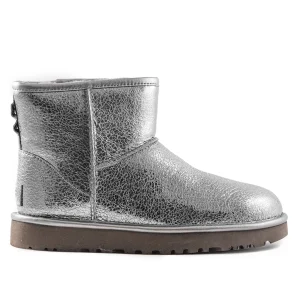 Ugg Stivaletti Classic Mini Donna Metallic Argento Con Montone