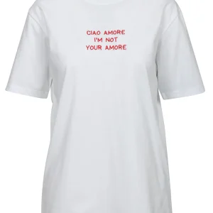 T-Shirt Ciao Amore I'M Not Your Amore in Cotone Bianca