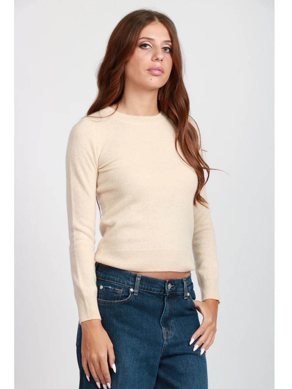 Maglia Catelina Girocollo in Cashmere Conchiglia - immagine 4