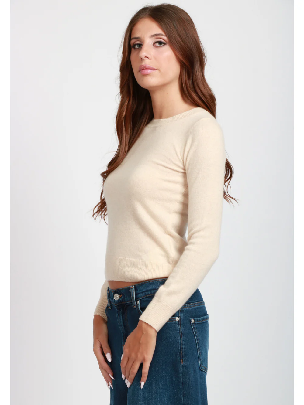 Maglia Catelina Girocollo in Cashmere Conchiglia - immagine 5