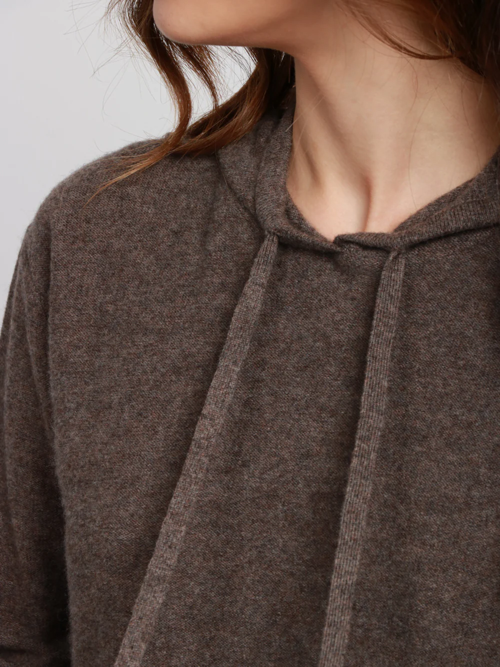Felpa Emma in Maglia in Misto Cashmere Tortora - immagine 7
