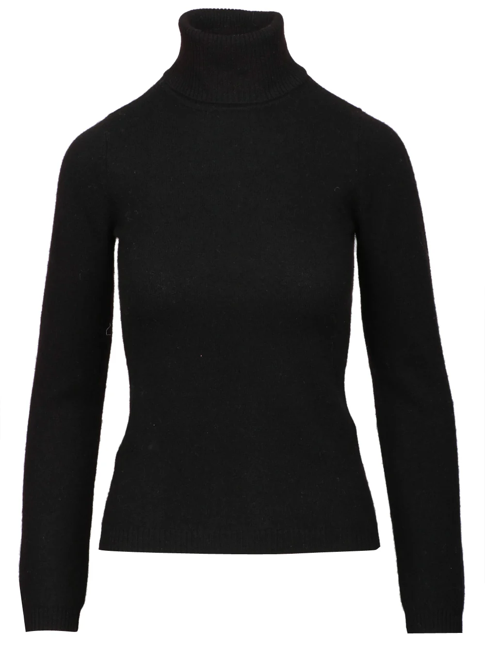 Maglia Ninon in Cashmere Nera con Collo Alto