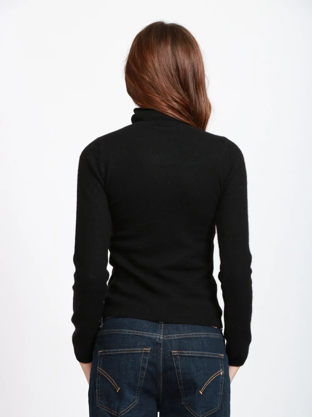Maglia Ninon in Cashmere Nera con Collo Alto - immagine 6