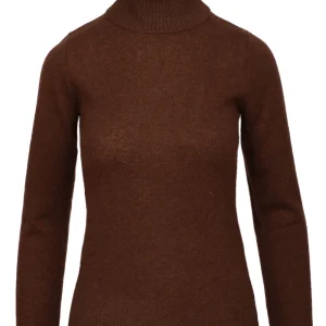 Maglia Ninon in Cashmere Marrone con Collo Alto