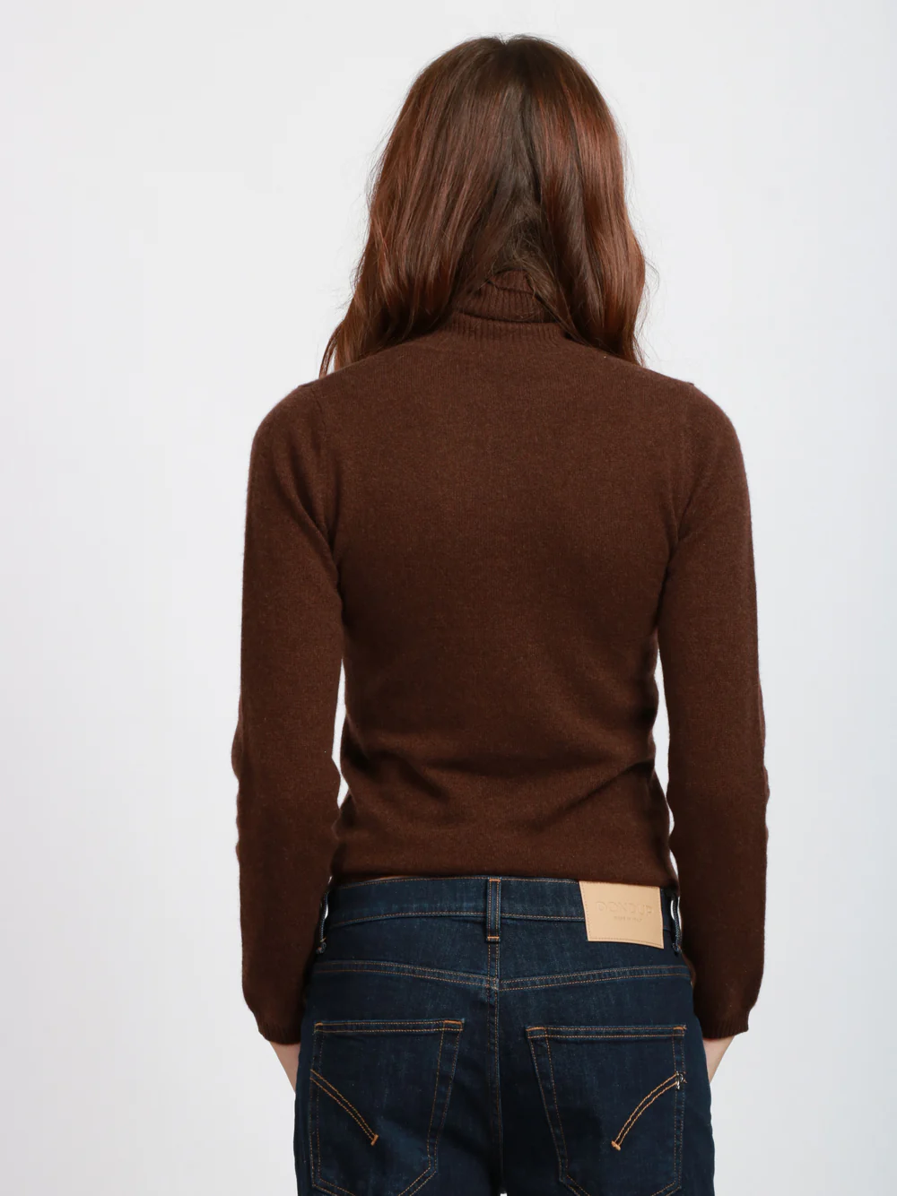 Maglia Ninon in Cashmere Marrone con Collo Alto - immagine 6