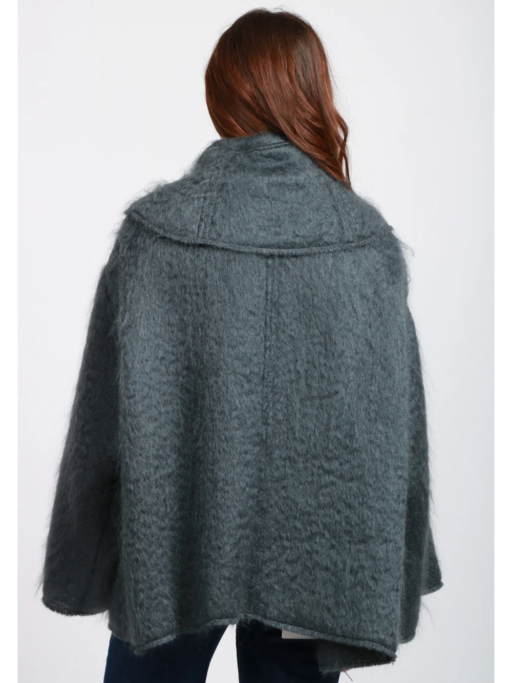 Caban Doppiopetto in Misto Mohair Grigio - immagine 6