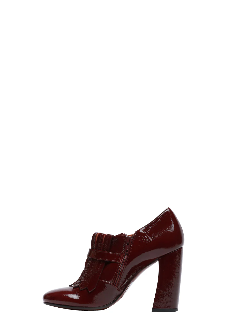 Scarpe Wolker in Pelle Verniciata Bordeaux con Tacco Alto - immagine 3