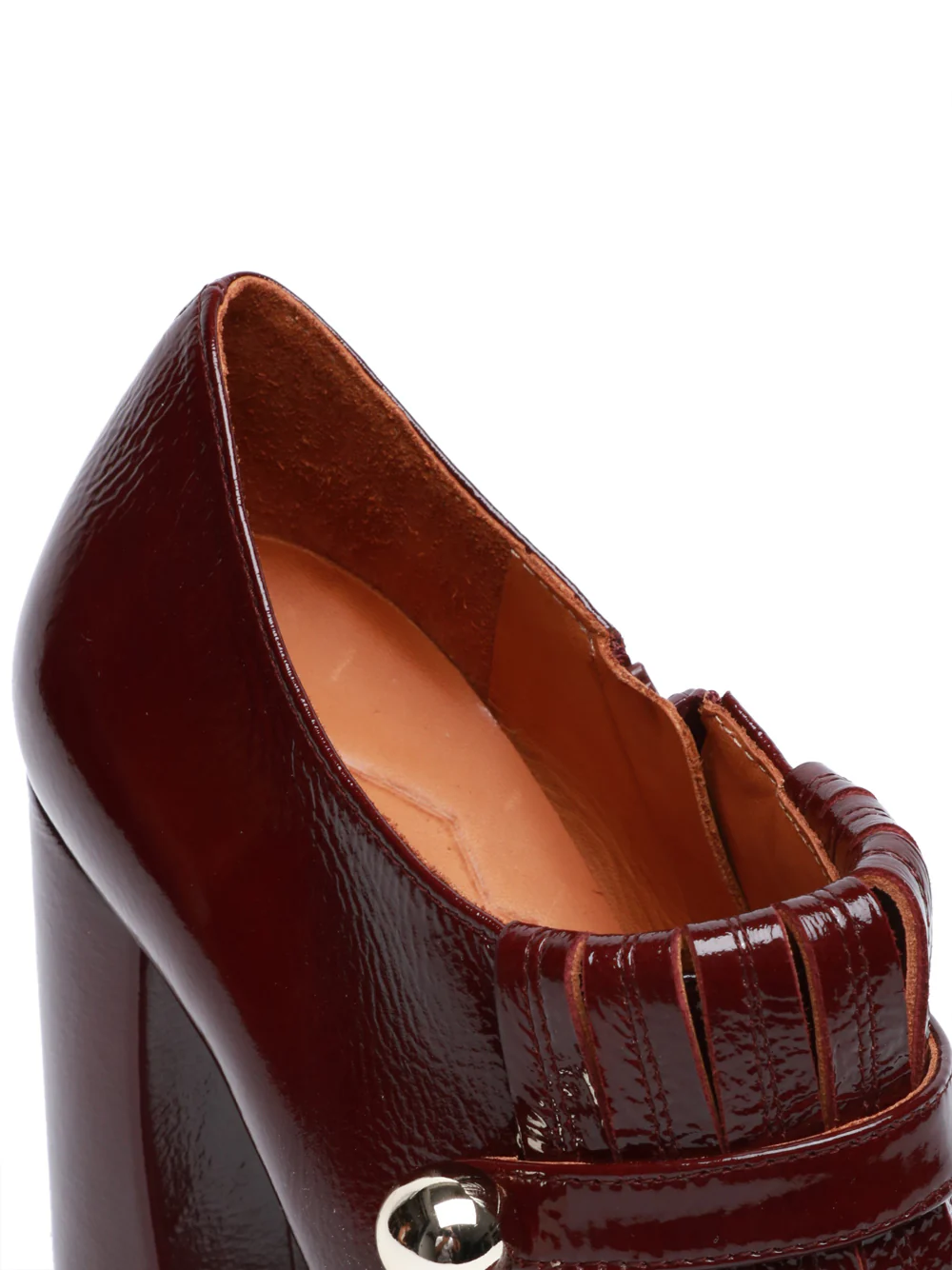 Scarpe Wolker in Pelle Verniciata Bordeaux con Tacco Alto - immagine 6