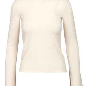 T-shirt Girocollo in Viscosa Panna