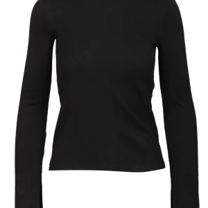 T-shirt Girocollo in Viscosa Nera