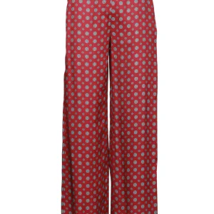 Pantalone Giuditta Diritto con Stampa Bordeaux