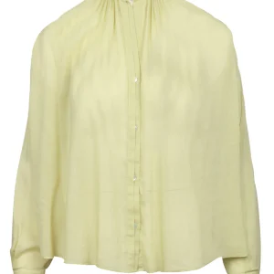 Camicia in Mussola di Cotone e Seta Verde