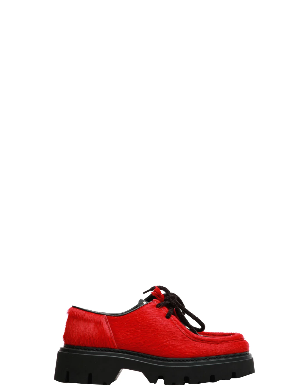 Scarpe Mocassino Dora in Cavallino Rosse