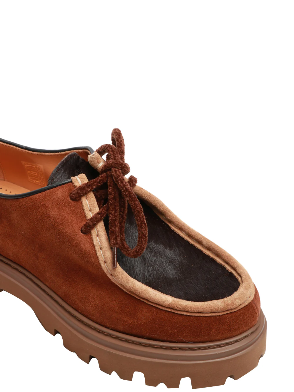 Scarpe Mocassino Dora in Pelle Scamosciata Cuoio - immagine 6