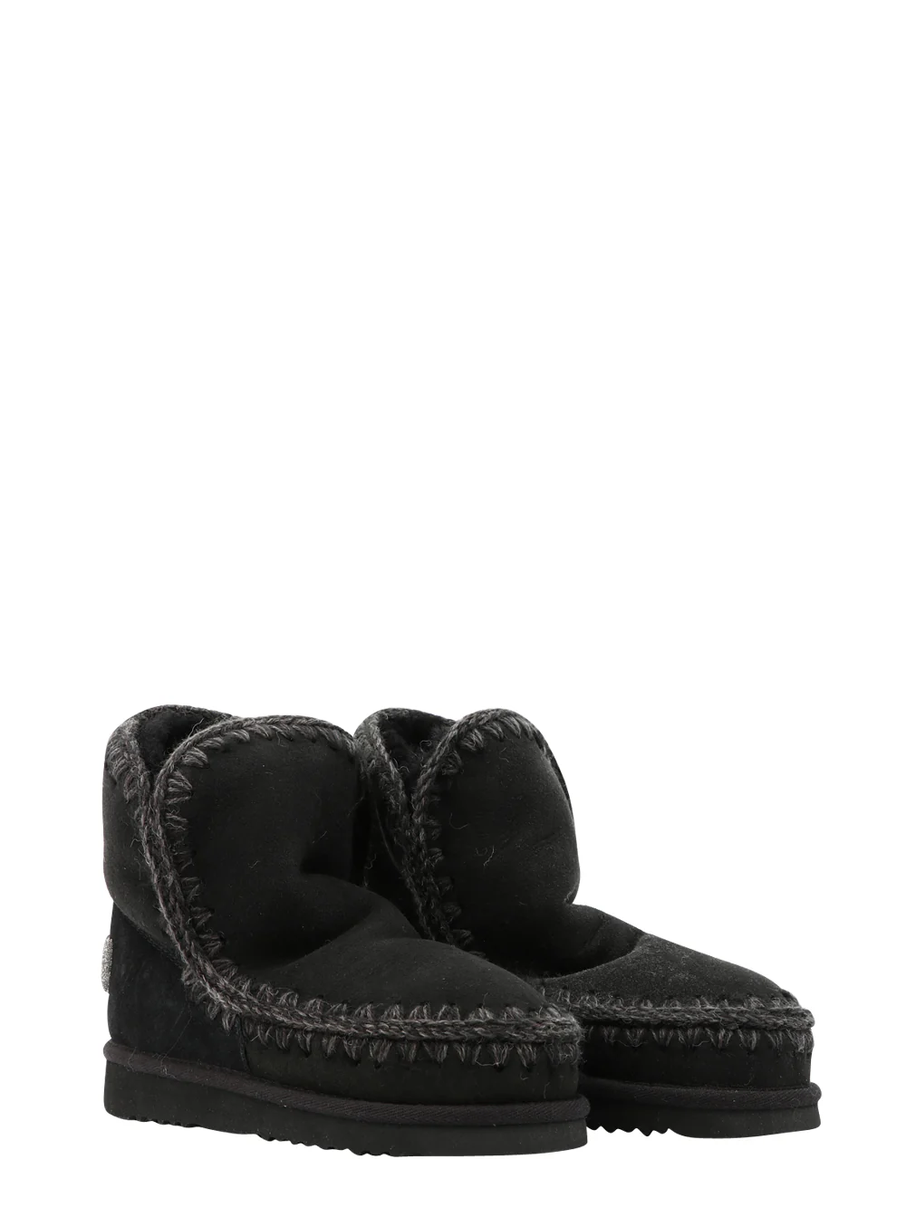 Stivali Eskimo 18 in Suede Neri con Logo Glitter - immagine 4
