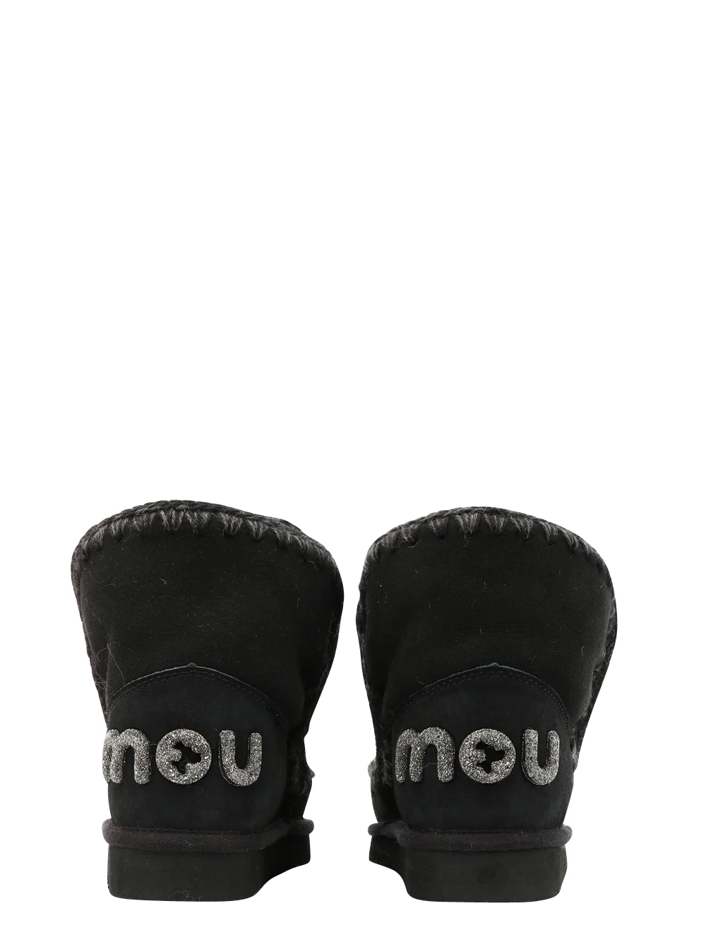 Stivali Eskimo 18 in Suede Neri con Logo Glitter - immagine 5