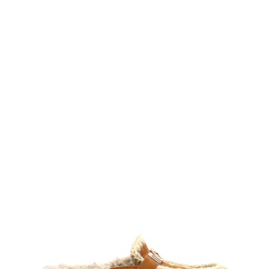Scarpe Slipper Basse in Pelle Scamosciata Nocciola