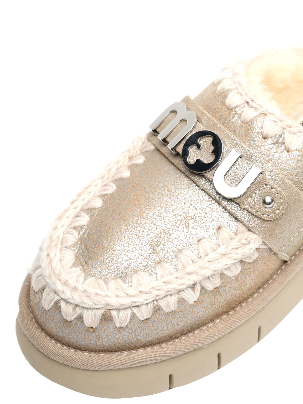 Scarpe Slippers in Pelle Perla con Platform - immagine 6