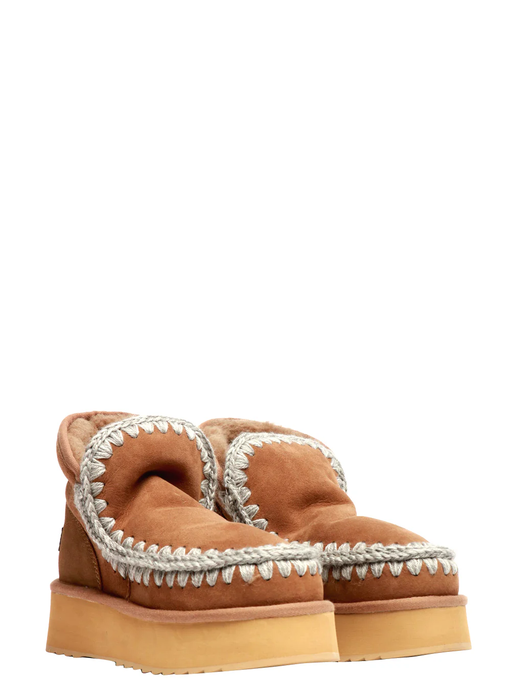 Stivali Mini Eskimo Platform in Suede Fango - immagine 4
