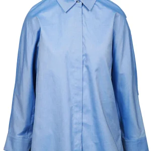 Camicia Conero Over in Cotone Oxford Celeste